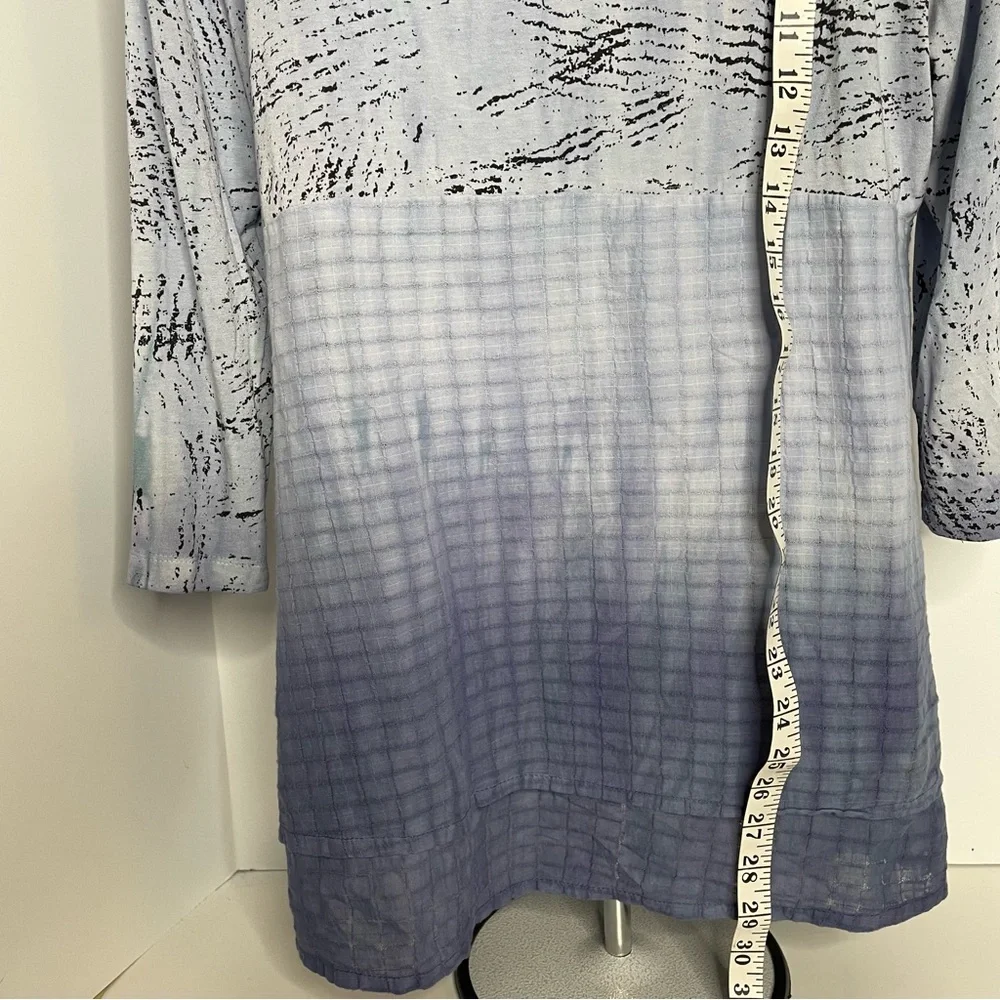 Art of Cloth Ombré 3/4 Sleeve Top Sz M - Picture 6 of 8